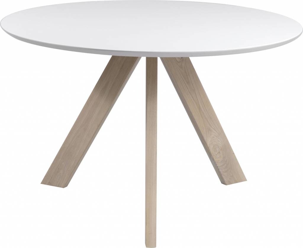 Duverger Pure Scandinavian - Eettafel - rond - wit - MDF blad - licht