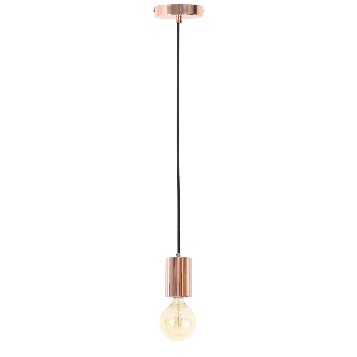 Light & Living Hanglamp Vidar 1L - Koper + Lichtbron