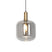 QAZQA Design hanglamp zwart met goud en smoke glas - Zuzanna