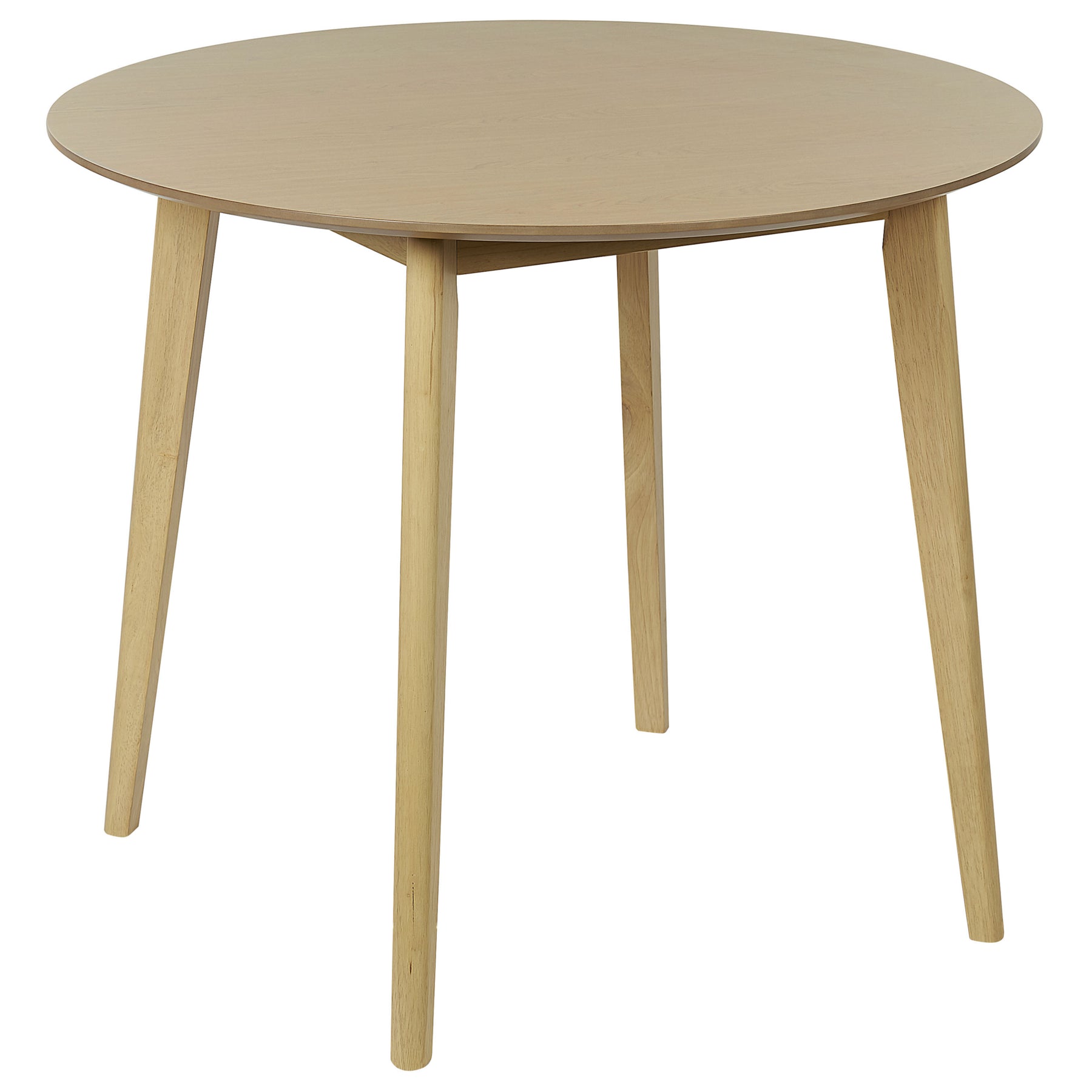 Beliani - SANDY - Ronde eettafel - Lichte houtkleur - 90 cm - MDF – fonQ