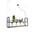 QAZQA Industriële hanglamp zwart met rek large 4-lichts - Cage Rack