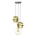 Hoyz - Industriële Hanglamp Vegas met 3 ronde lampen - Goud