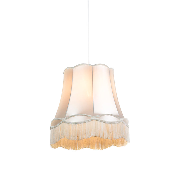 QAZQA Retro hanglamp crème 45 cm - Granny