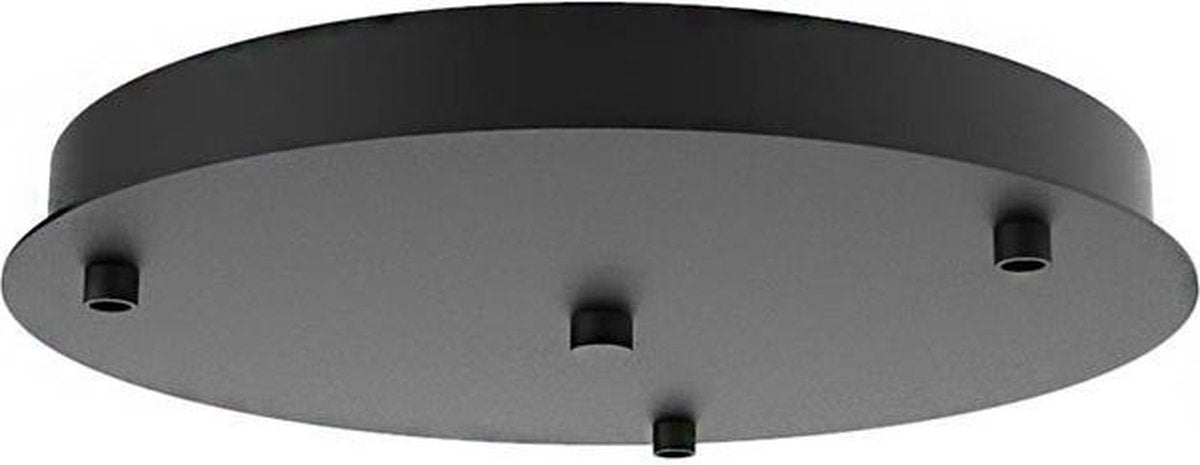 Ylumen Plafondplaat Ø 30 cm met 3 gaten zwart