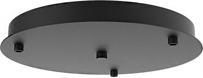 Ylumen Plafondplaat Ø 30 cm met 3 gaten zwart