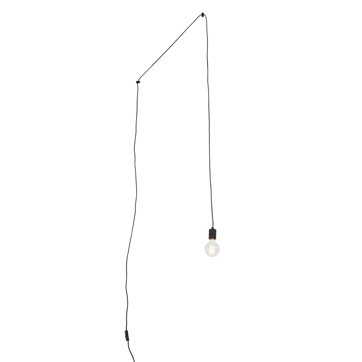 QAZQA Design hanglamp zwart met stekker - Cavalux