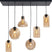 HighLight hanglamp Fantasy 6L - zwart | amber