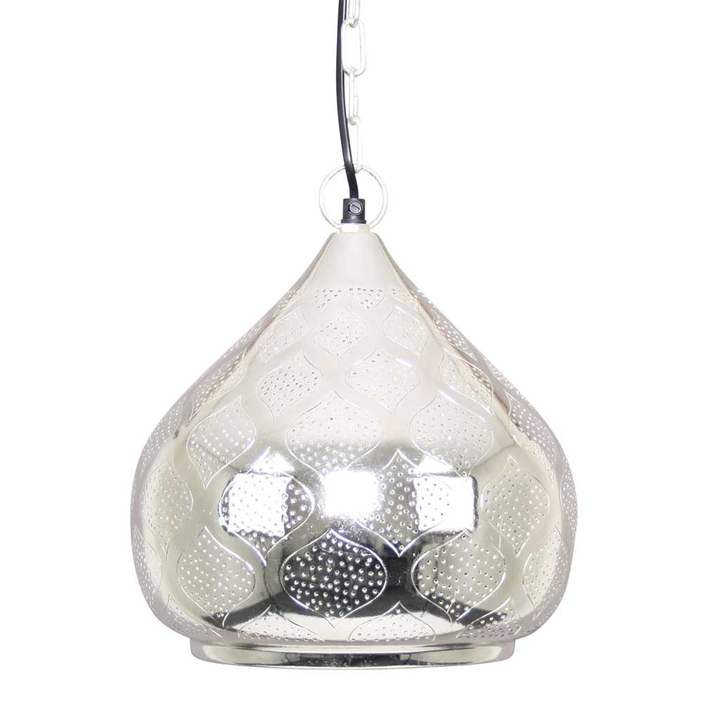 Safaary - Oosterse hanglamp Widad Zilver Ø 26 x 29cm