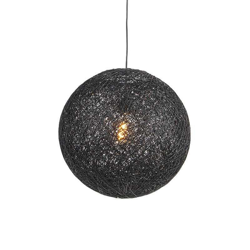 QAZQA Design hanglamp zwart bol 45cm - Corda