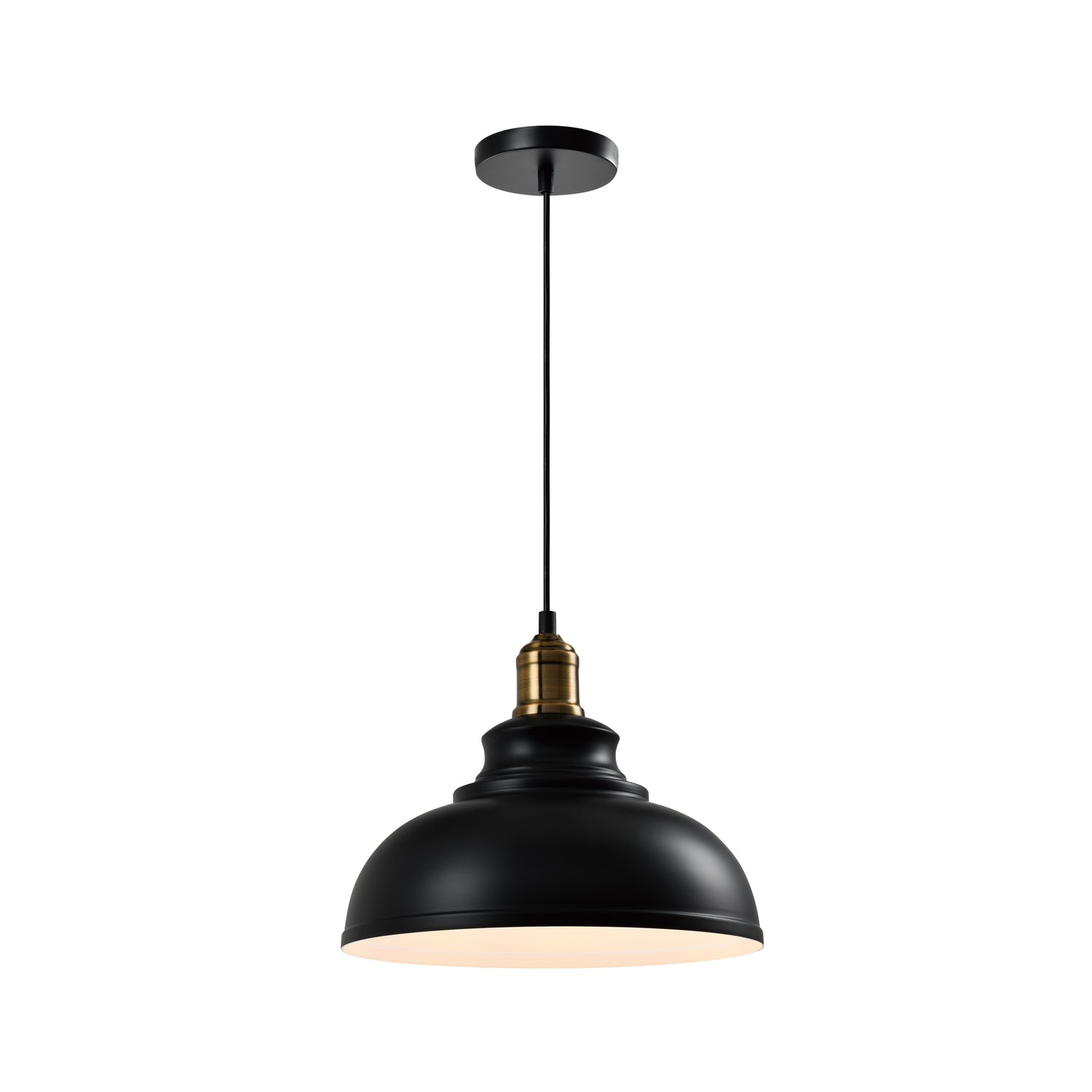 QUVIO Hanglamp rond zwart - QUV5126L-BLACK