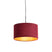QAZQA Zwarte hanglamp met velours kap rood met goud 35 cm - Combi