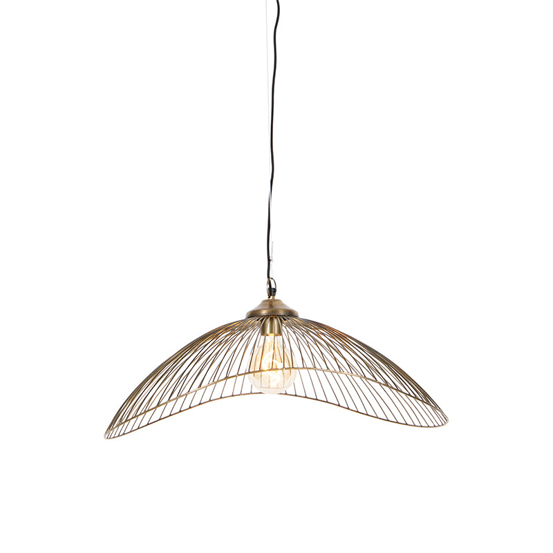 QAZQA Design hanglamp messing draad 64cm - Pia