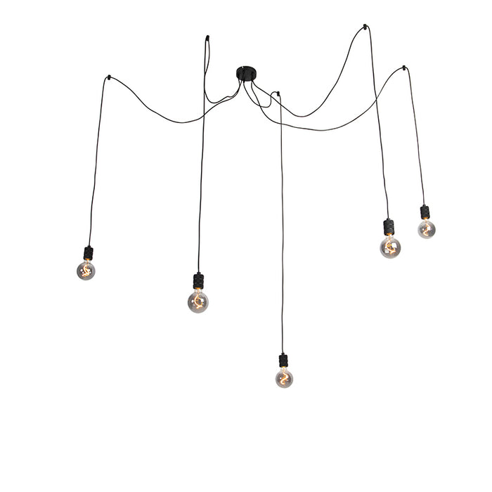 QAZQA LED Hanglamp cavalux - Zwart - Design - D 61.5cm