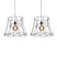 QAZQA Set van 2 retro hanglampen zwart 50 cm - Granny Frame