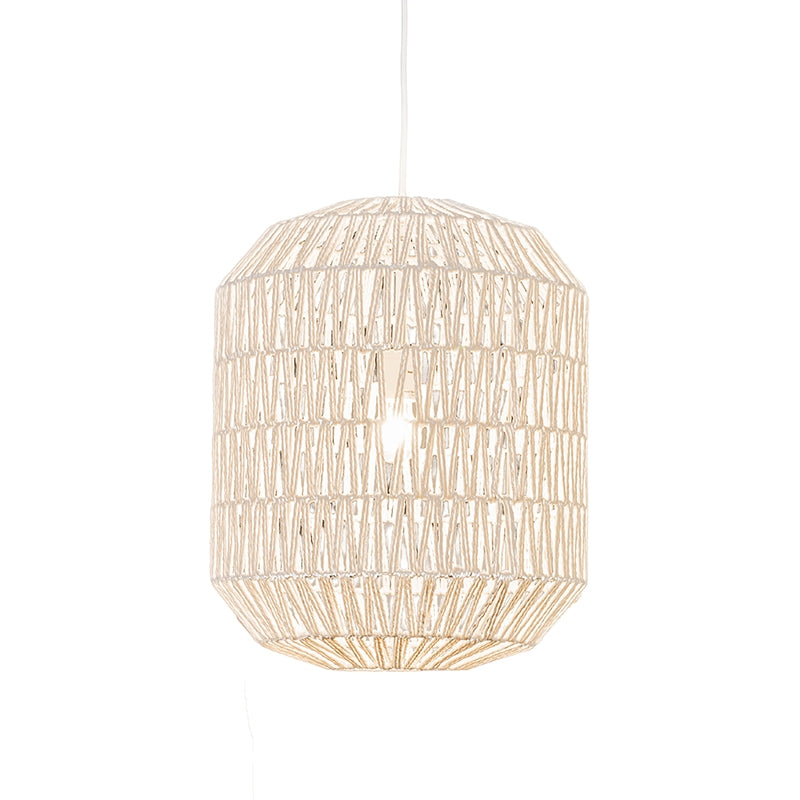 QAZQA Hanglamp lina - Wit - Design - D 400mm