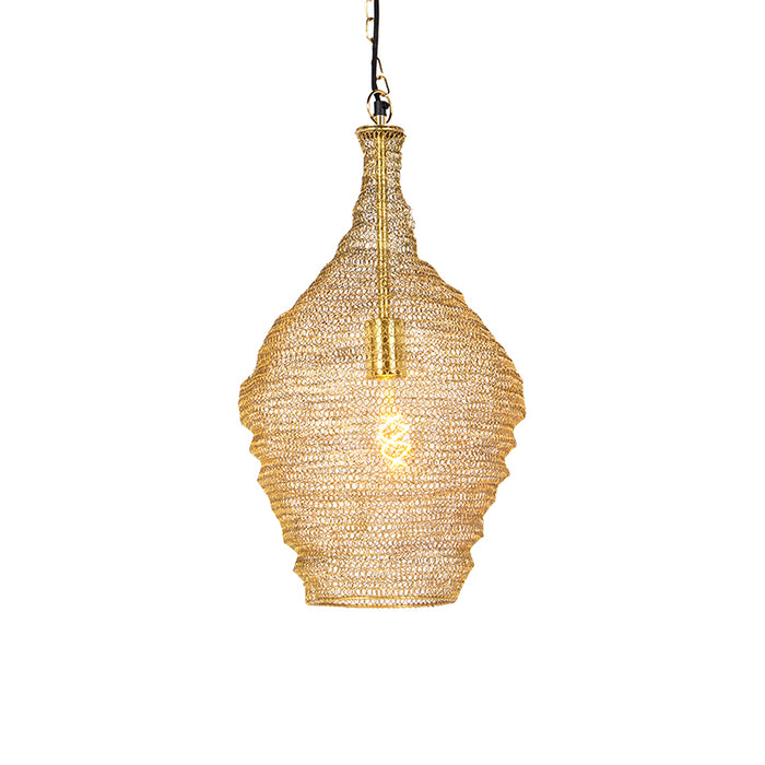 QAZQA Oosterse hanglamp goud 30 cm - Nidum