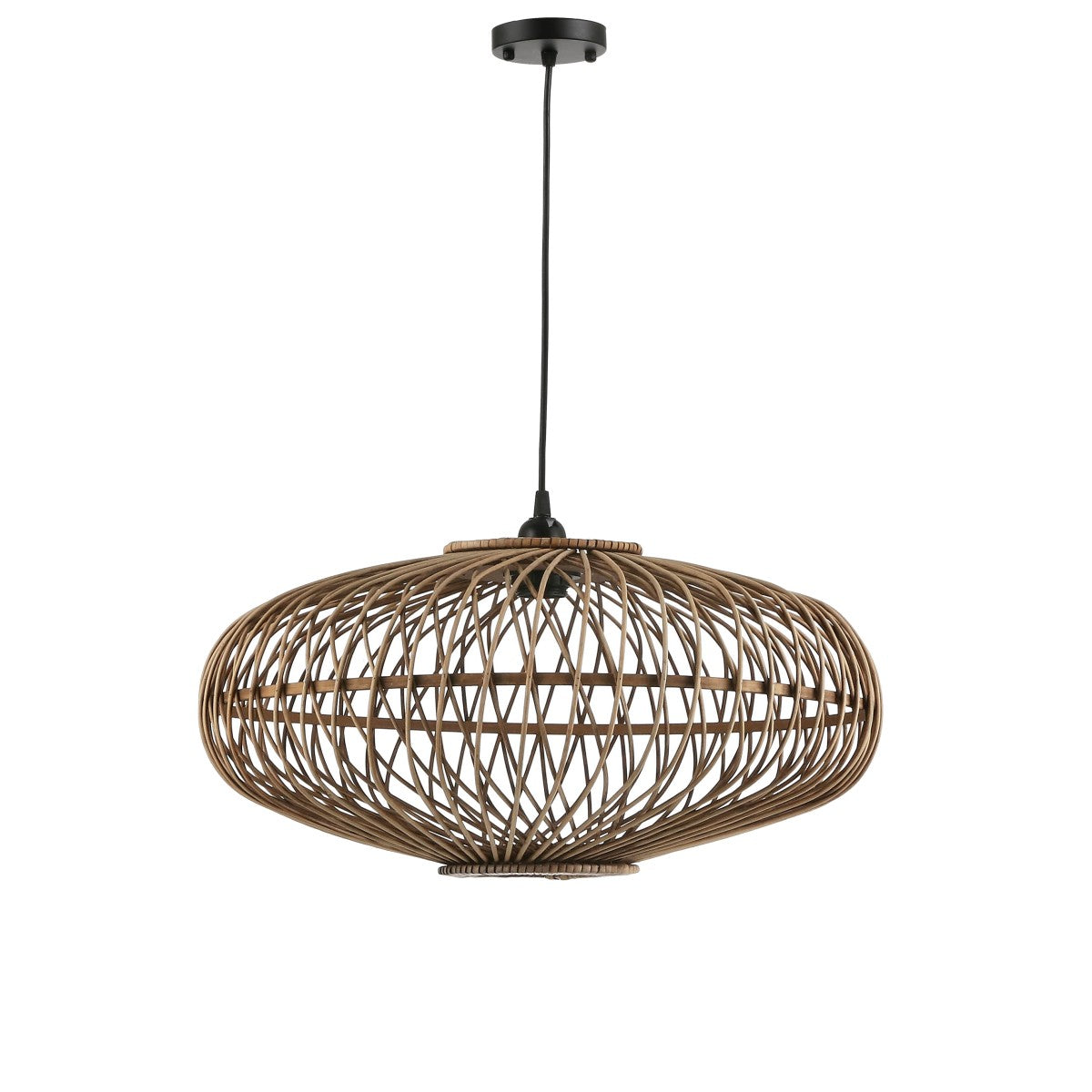 Mica Decorations Linar Hanglamp - H24 x Ø50 cm - Bamboe - Bruin