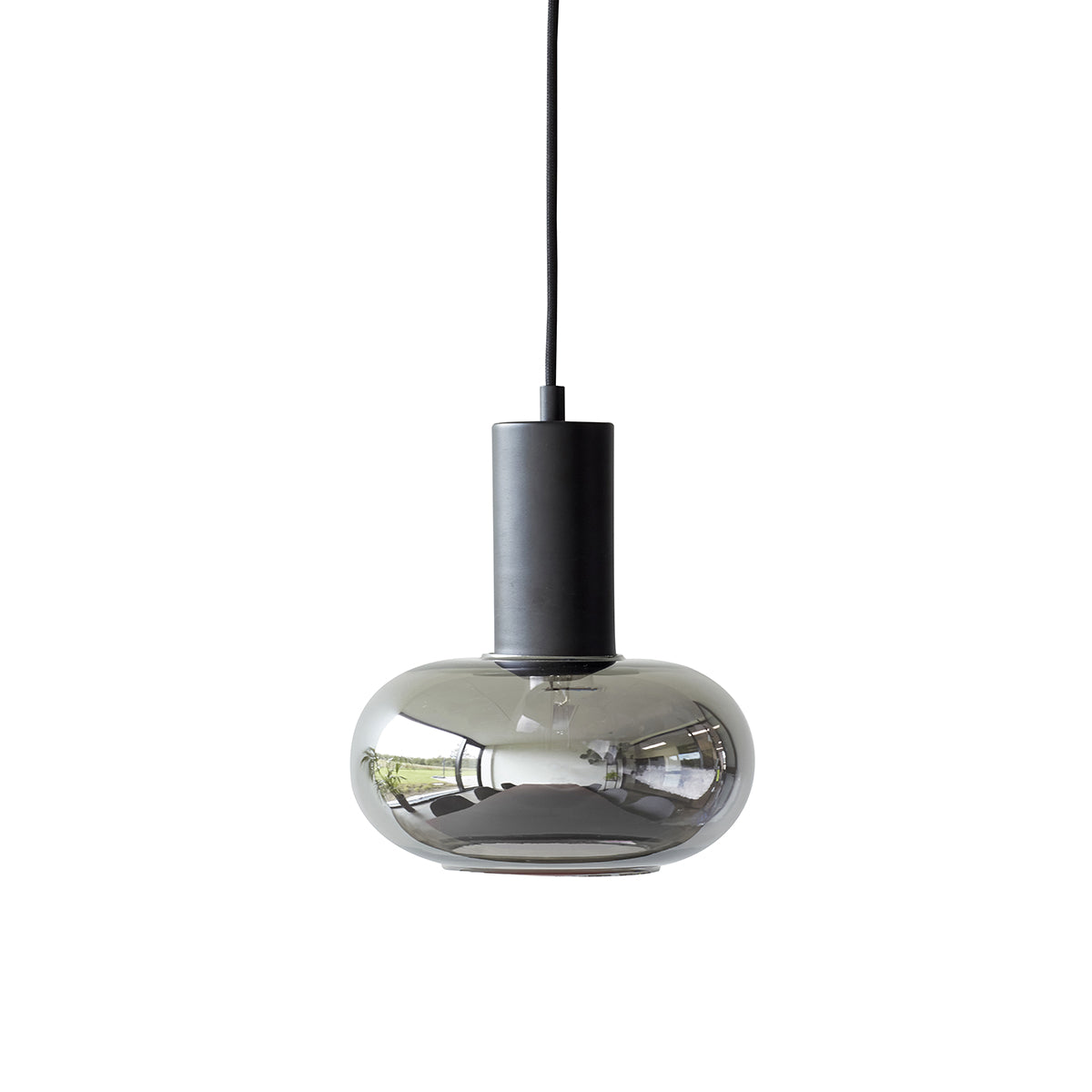 Furnified - Hübsch - Hanglamp Mirror|Zwart Ø20×27cm