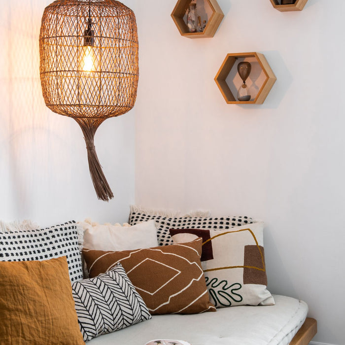 Lucide GARVE Hanglamp - Okergeel