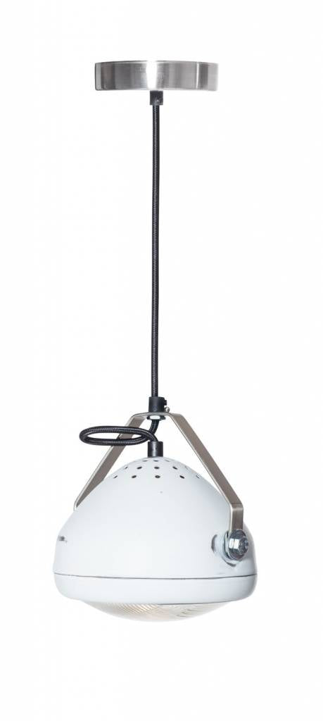 Het Lichtlab No.5 hanglamp koplamp wit geschuurd