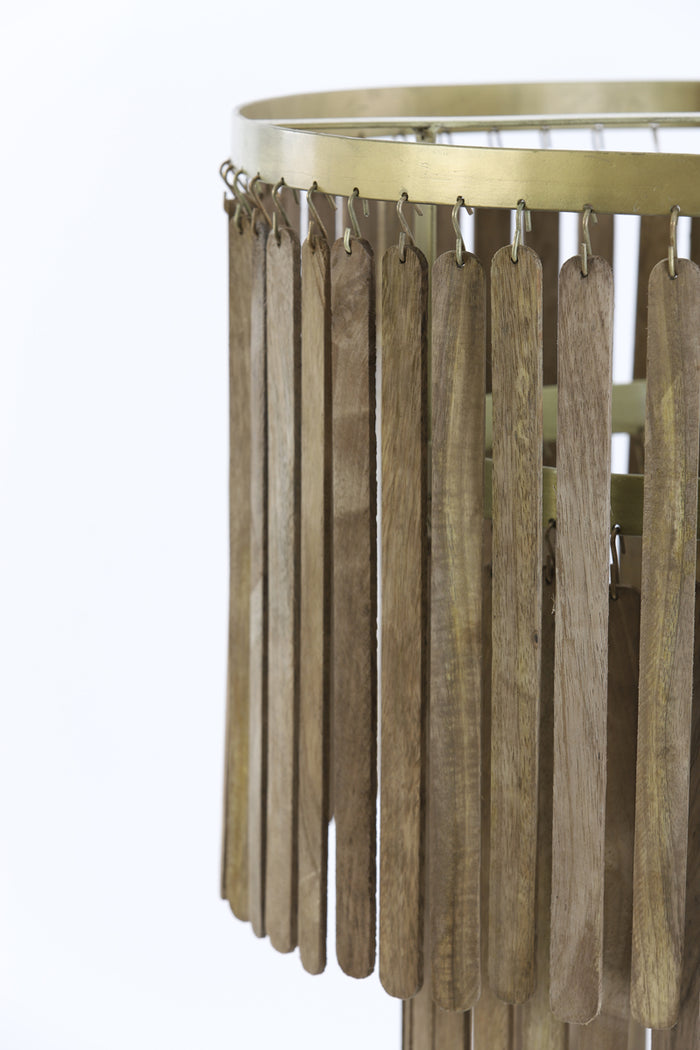 Light&living Hanglamp Ø45x43 cm GULARO hout donker bruin