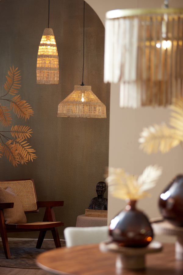 Light & Living Light&living Hanglamp Ø45x30 cm LATIKA zeegras naturel