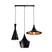 QUVIO Hanglamp 3-lichts verschillende kappen - QUV5059L-BLACK