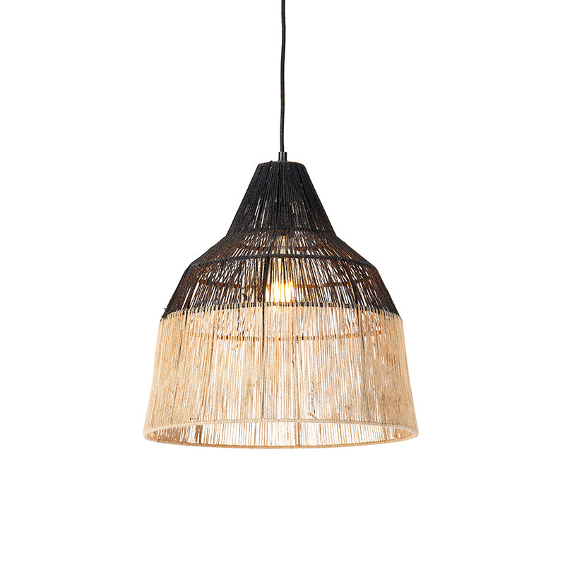 QAZQA Hanglamp jenthe - Zwart - Landelijk - D 40cm