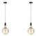 Lifa Living Zwarte Pendel Hanglamp, set van 2