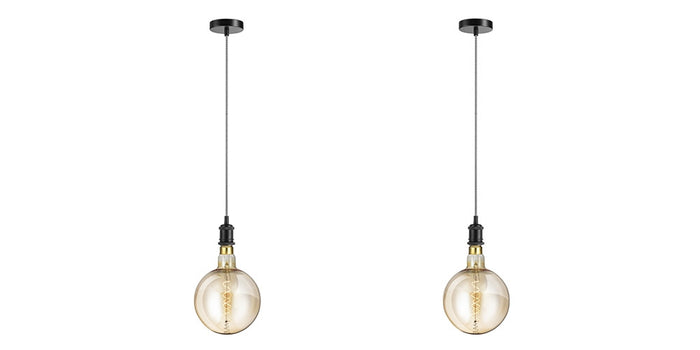 Lifa Living Zwarte Pendel Hanglamp, set van 2