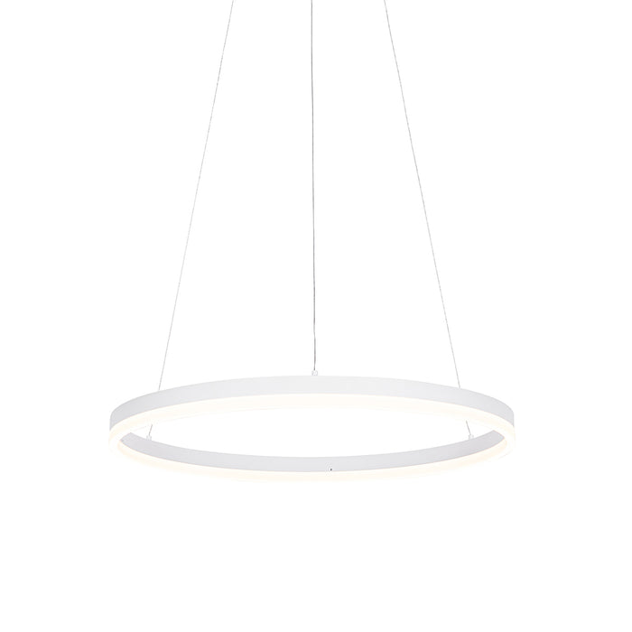 QAZQA Design hanglamp wit 60 cm incl. LED 3-staps dimbaar - Anello
