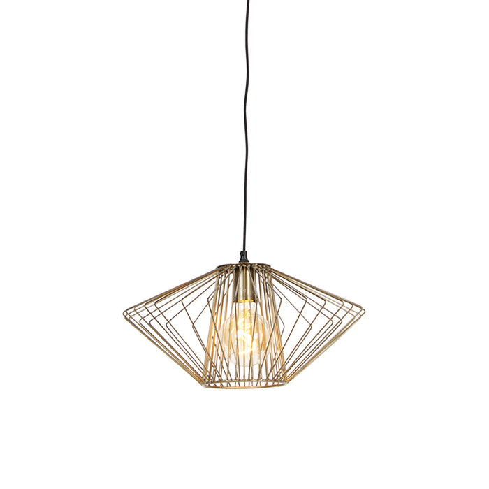 QAZQA Design hanglamp messing - Stiel