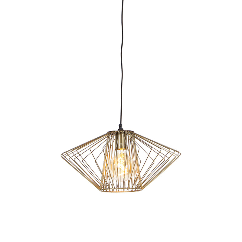 QAZQA Design hanglamp messing - Stiel