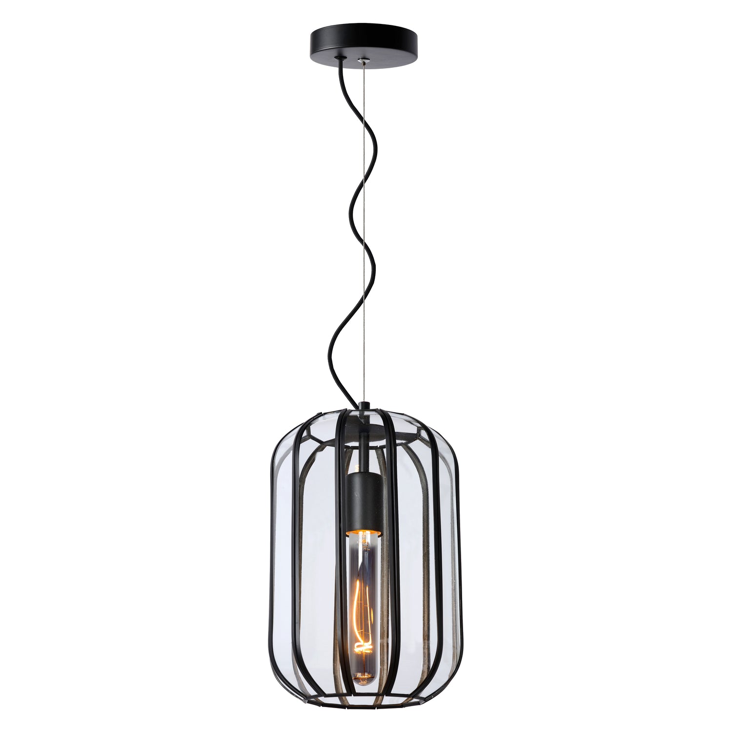 Lucide FERN Hanglamp - Zwart