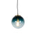 QAZQA Art deco hanglamp messing met oceaanblauw glas 20 cm - Pallon