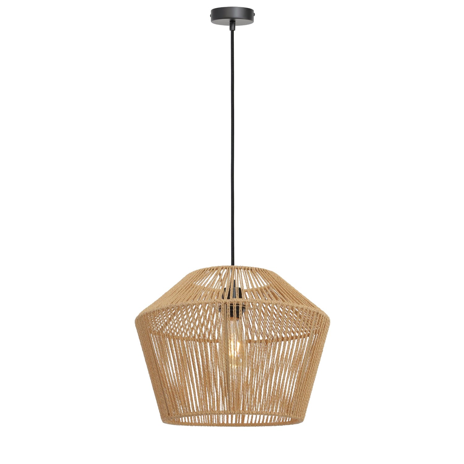 Light & Living Hanglamp Caspian - Bruin|Zwart - Ø40cm