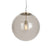 QAZQA +Moderne hanglamp messing met smoke glas 50 cm - Ball
