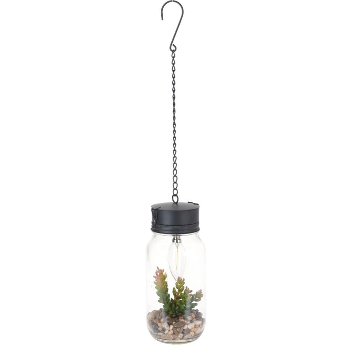 Orange85 Hanglamp met Plant Plafondlamp Zwart 16x16x22 cm Glas