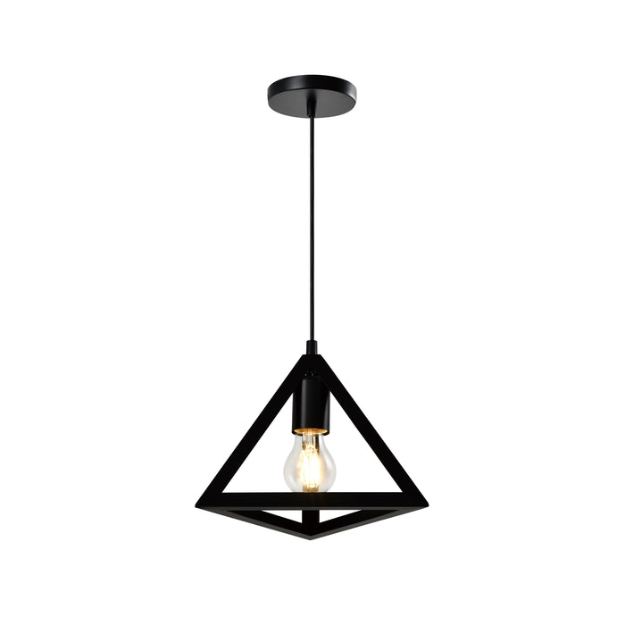 QUVIO Hanglamp met metalen frame driehoek zwart - QUV5151L-BLACK