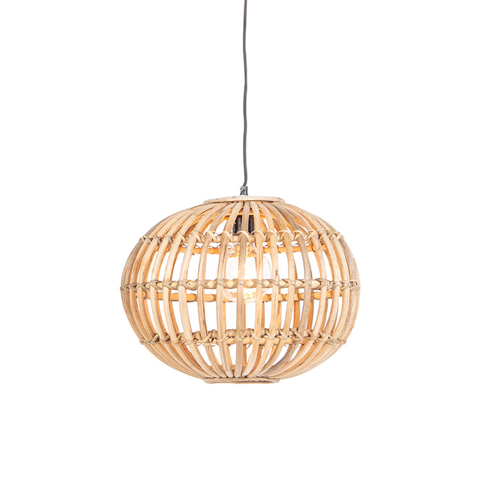 QAZQA Hanglamp canna - Naturel - Landelijk | Rustiek - D 400mm