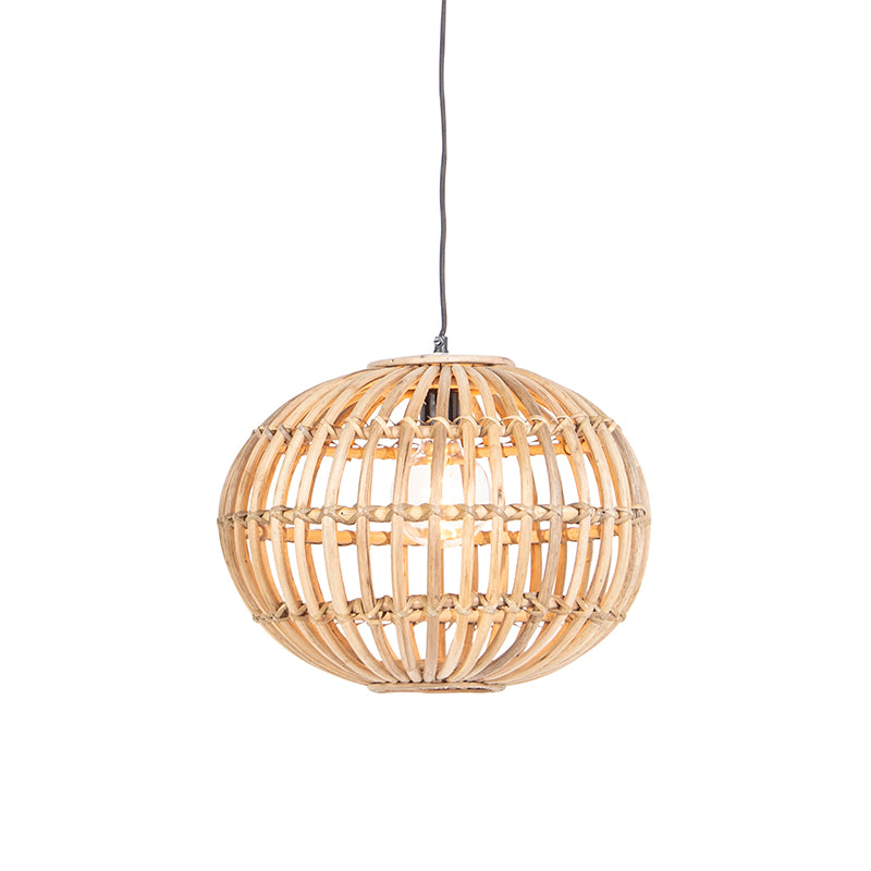QAZQA Hanglamp canna - Naturel - Landelijk | Rustiek - D 400mm