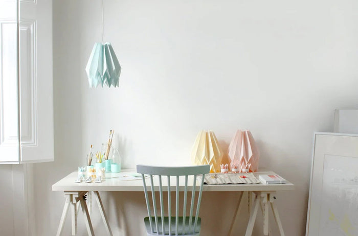 Orikomi Origami lampenkap - Papier -  Ø30 cm - Mint