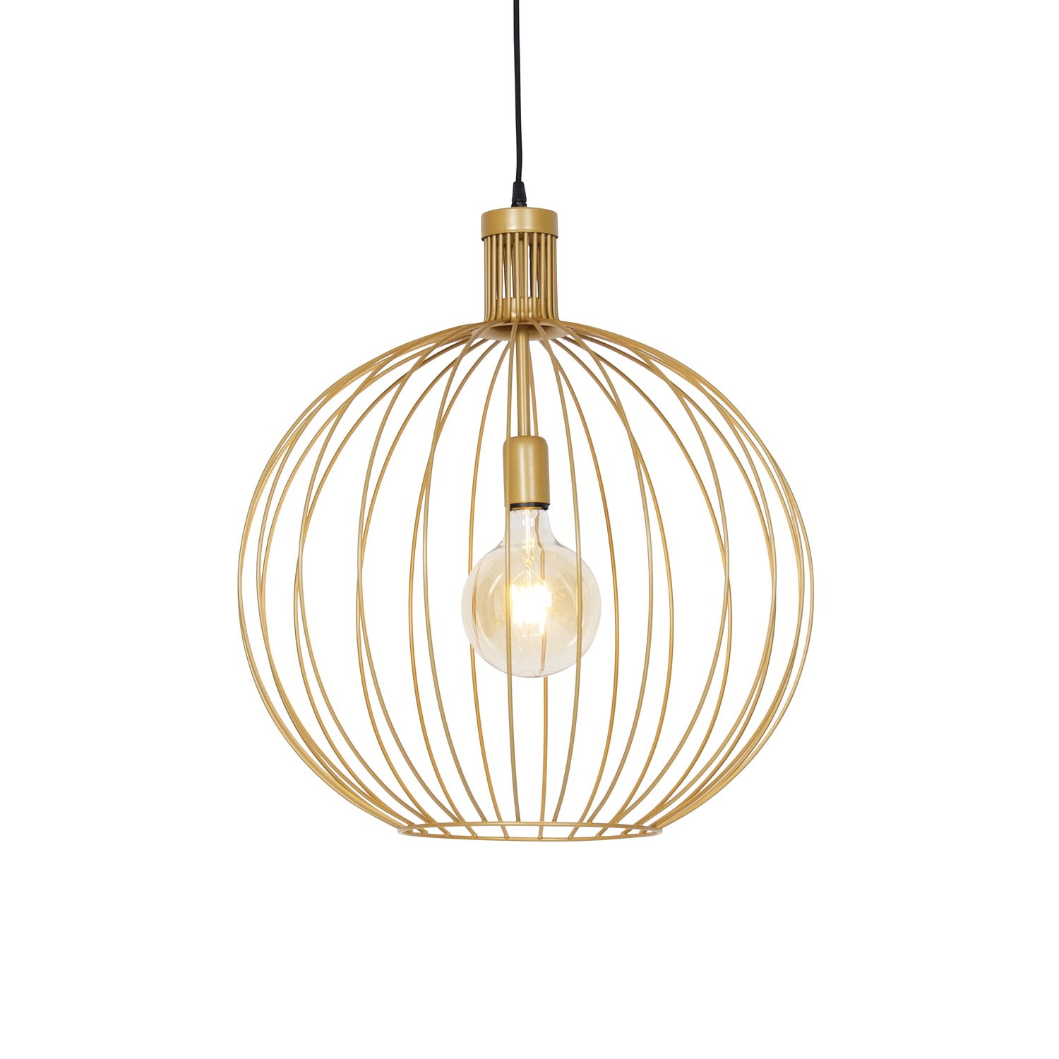 QAZQA Design hanglamp goud 50 cm - Wire Dos