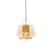 QAZQA Art deco hanglamp goud met amber glas 30 cm - Kevin
