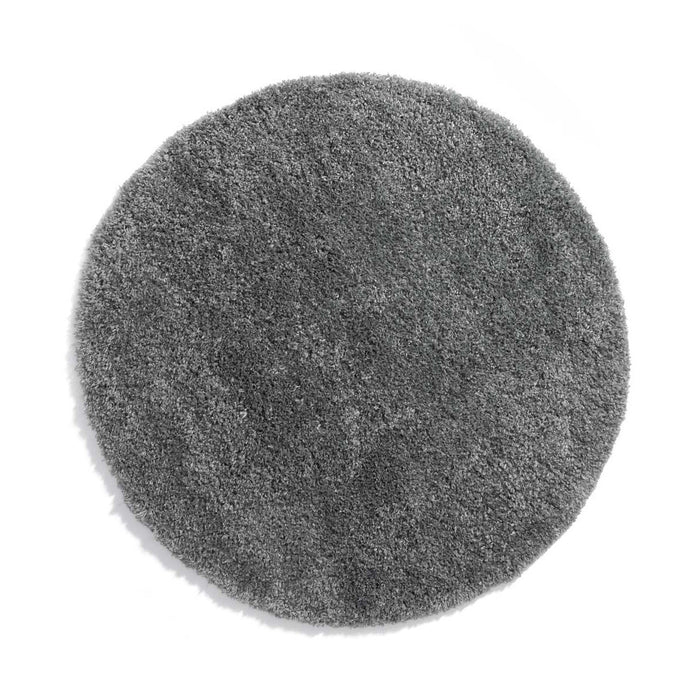Tapeso Rond hoogpolig vloerkleed - Cozy Shaggy - grijs - 160 cm