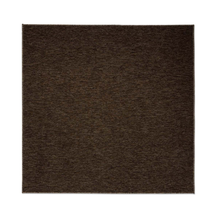 Tapeso Vierkant vloerkleed Lush - bruin - 240x240 cm