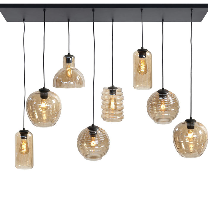 Highlight Hanglamp Fantasy Amber 8 Lichts