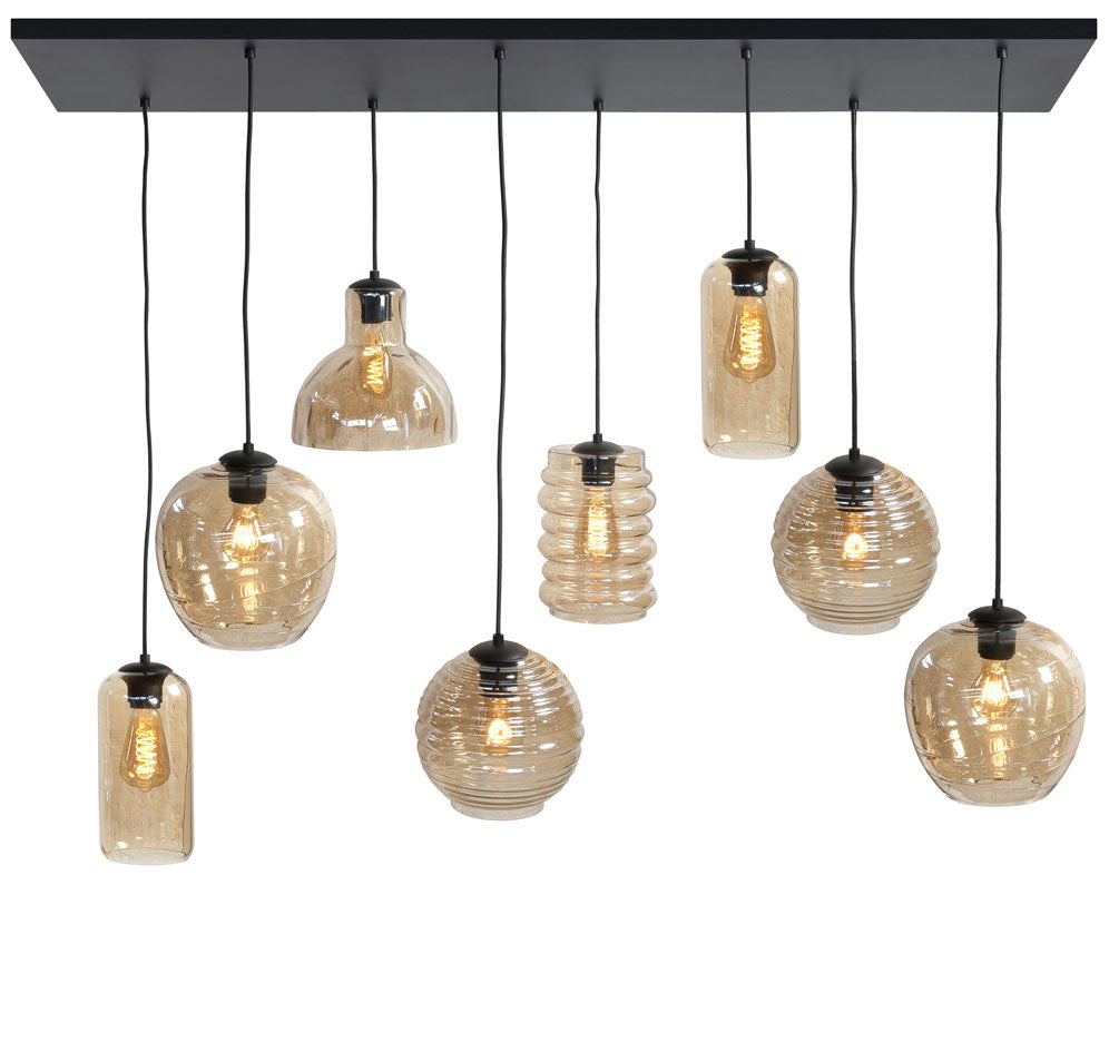 Highlight Hanglamp Fantasy Amber 8 Lichts