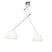 QAZQA Hanglamp staal met plisse kappen crème 35 cm 2-lichts - Blitz