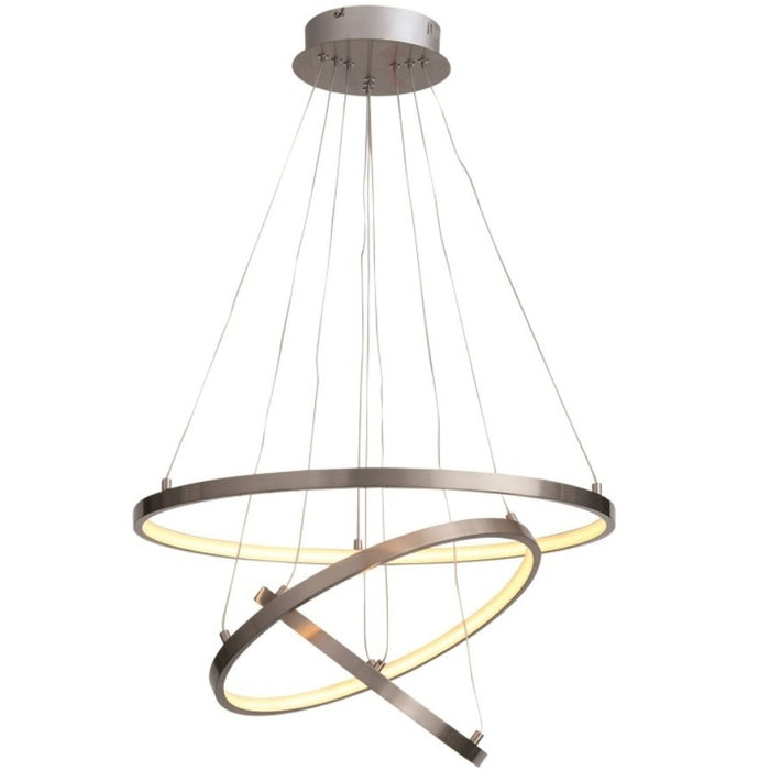 Freelight Hanglamp Cirkels RVS Led incl. Dimmer 60cm Ø